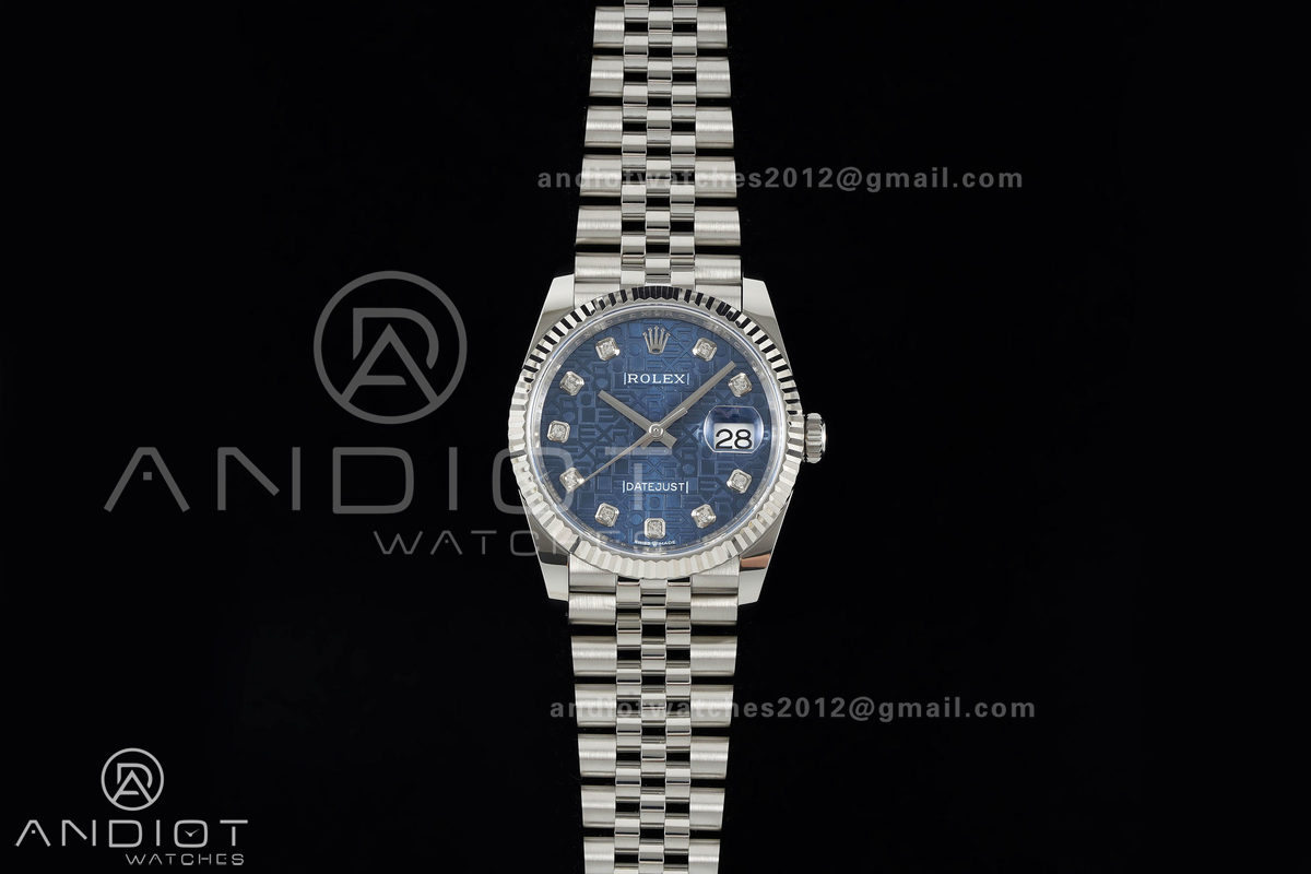DateJust 36 SS 126234 ARF 1:1 Best Edition Blue Computer Diamonds Dial on Jubilee Bracelet DD3235